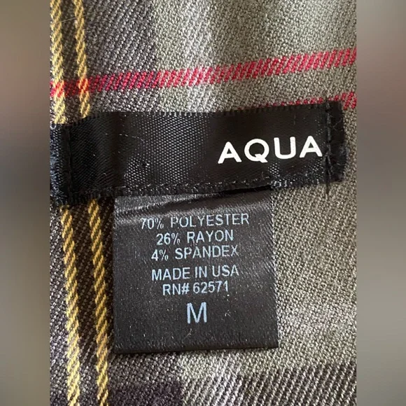 Aqua Cutest Plaid Tartan Pleated Mini Wrap Skirt Sz M - Picture 5 of 14